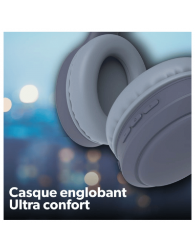 casque Bluetooth T'nB Tonality Autonomie 50 heurs bleu