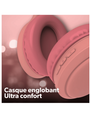 Casque Bluetooth T'nB Tonality Autonomie 50h  Pink