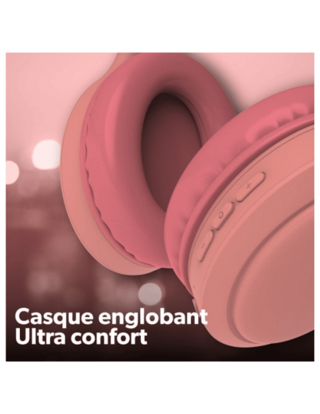 Casque Bluetooth T'nB Tonality Autonomie 50h  Pink