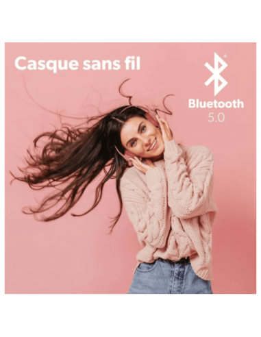 Casque Bluetooth T'nB Tonality Autonomie 50h  Pink