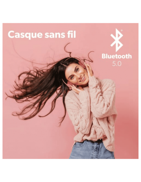 Casque Bluetooth T'nB Tonality Autonomie 50h  Pink