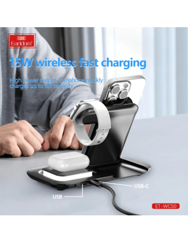 Station De Recharge 5en1 Wireless 15W Earldom