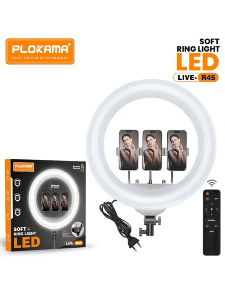 Selfie Ring Light Professionnel PLOKAMA LIVE 45mm