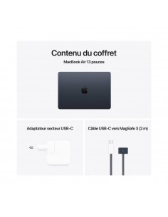 MacBook Air 13 Apple M4 CPU 10C GPU 10C 24GB SSD 512Go Midnight 2