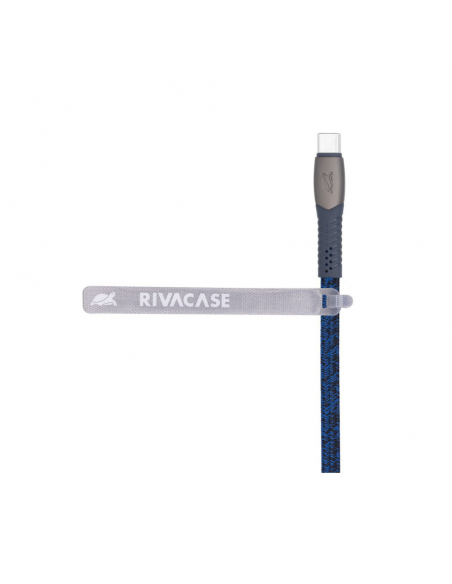 Cable Type-C Vers Type-C RIVACASE 1.2M 3 A Bleu
