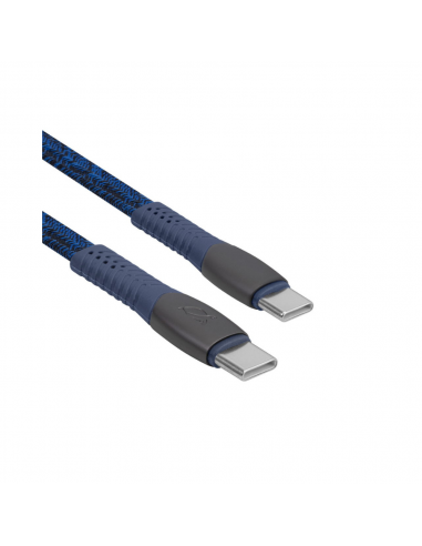 Cable Type-C Vers Type-C RIVACASE 1.2M 3 A Bleu