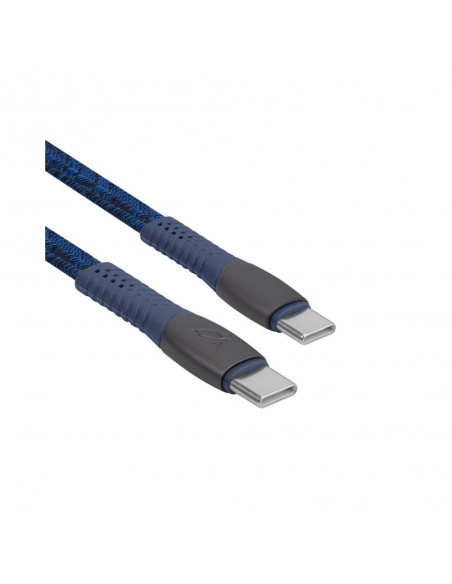 Cable Type-C Vers Type-C RIVACASE 1.2M 3 A Bleu
