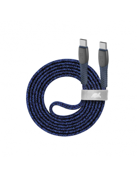 Cable Type-C Vers Type-C RIVACASE 1.2M 3 A Bleu