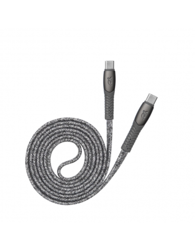 Cable Type-C Vers Type-C RIVACASE 1.2M 3 A Gris