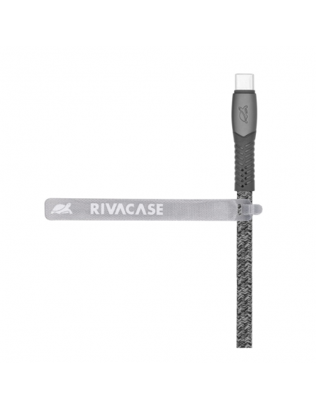Cable Type-C Vers Type-C RIVACASE 1.2M 3 A Gris