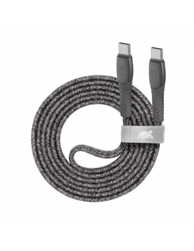 Cable Type-C Vers Type-C RIVACASE 1.2M 3 A Gris
