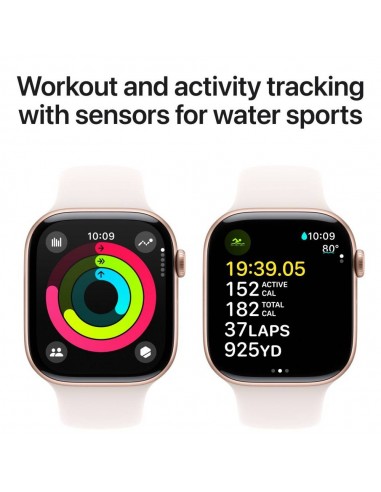 Apple Watch S10 GPS 46mm Rose Gold Al Case With Sport Band M/L