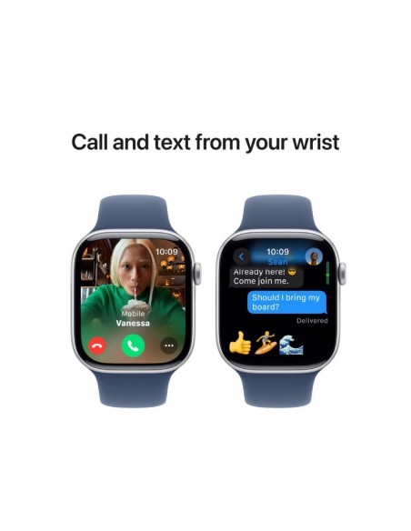 Apple Watch S10 GPS 46mm Silver Al Denim Band SB S/M