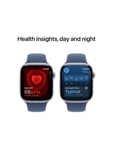 Apple Watch S10 GPS 46mm Silver Al Denim Band SB S/M