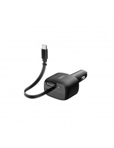 Chargeur De Voiture Belkin USB-C 75W Avec Câble Rétractable