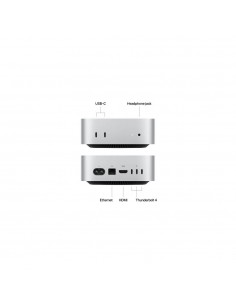 Mac mini Apple M4 CPU 10C GPU 10C 24GB SSD 512Go Silver 2