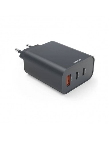 Chargeur Secteur Rapide hama USB-C 65W 2 USB-C + USB-A Noir