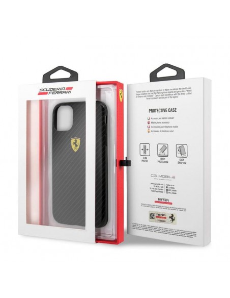 CASE FERRARI IPHONE 11 Pro Max CARBON EFFECT - ROUGE