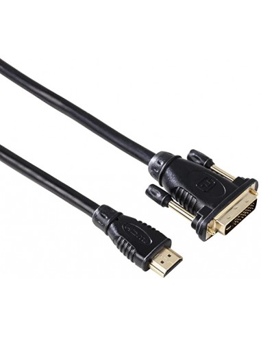 Câble Hama , DVI - HDMI ™, plaquée or, double blindage, 2 m