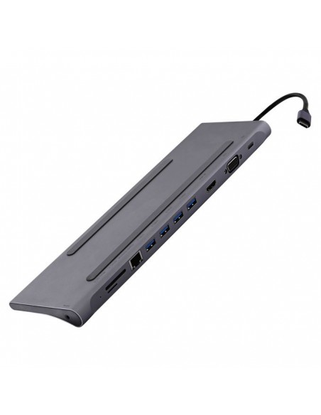 Dock Adaptateur USB-C T'nB 11 en 1 Aluminum - HDMI - Ethernet - SD - RJ45 -  Audio