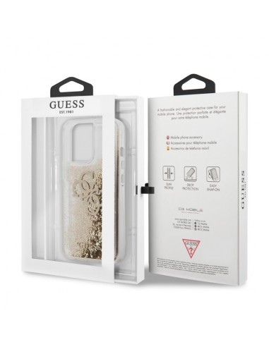 Coque Guess Avec Paillettes Doré Pour iPhone 13...