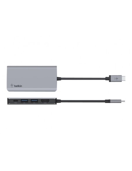 Adaptateur USB-C Belkin 4-en-1, 4K HDMI, USB-C, 2* USB-A