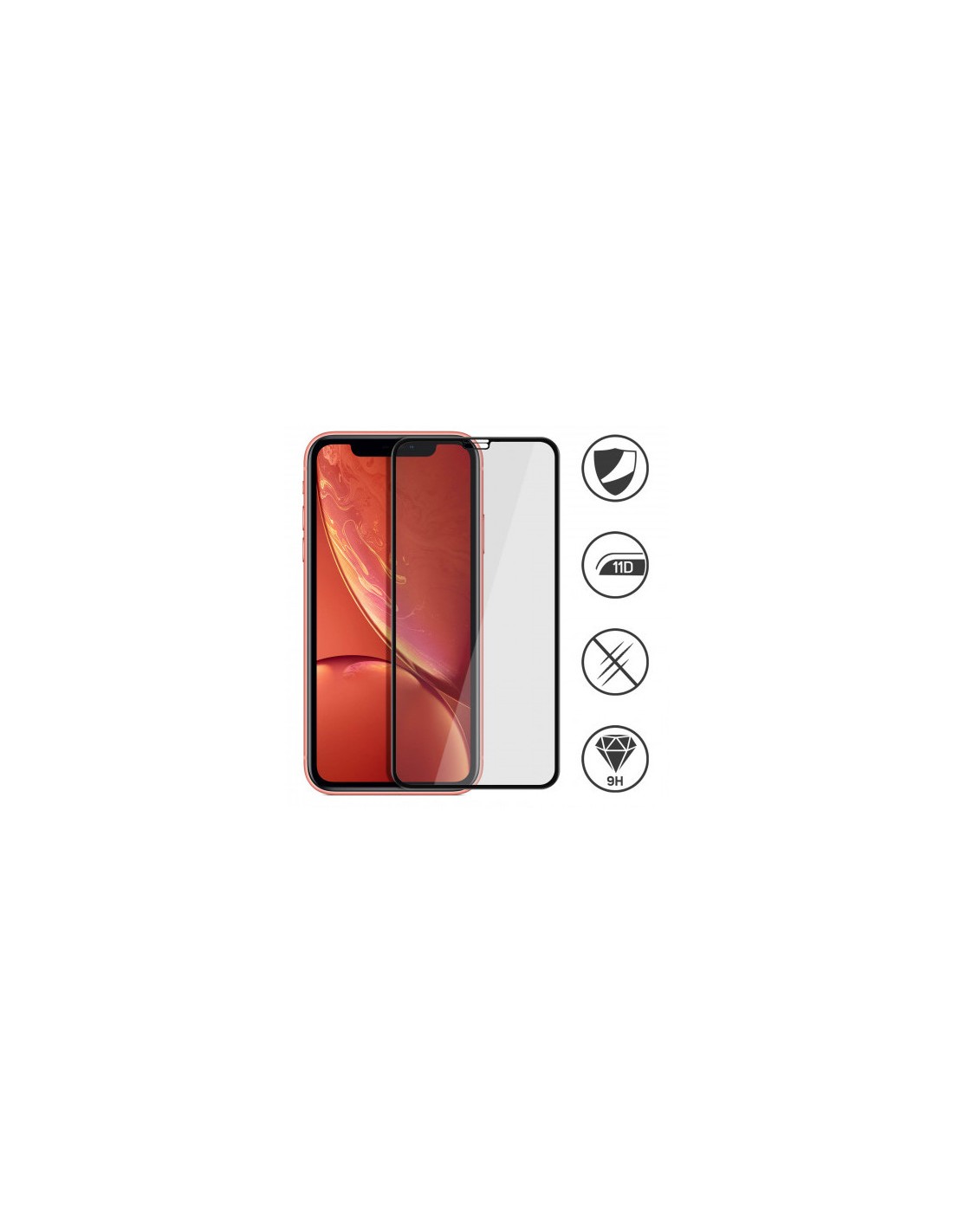 Protection d'Ecran AIRBAG iPhone 12 Pro Max en Verre trempé avec bordure  surélevée