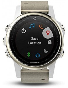 GARMIN FENIX 5S SAPPHIRE - GOLD LEATHER BRACELET GREY... 2