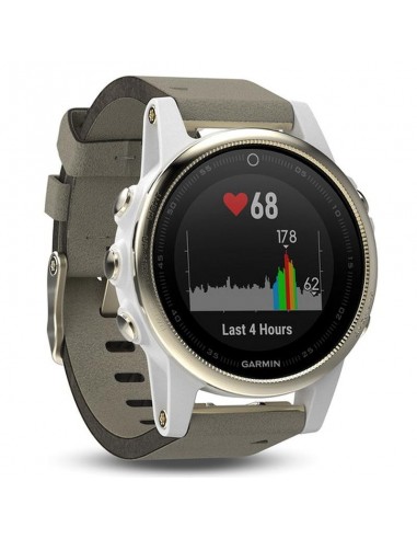 GARMIN FENIX 5S SAPPHIRE - GOLD LEATHER...