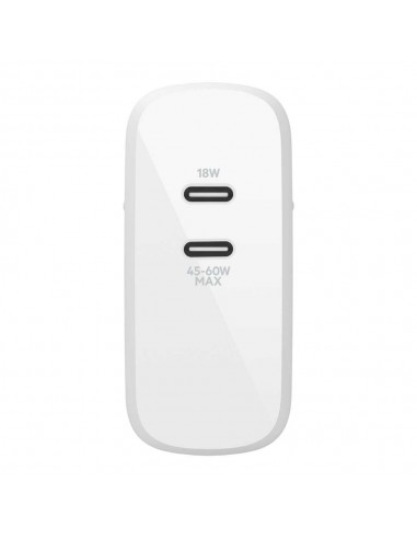 Adaptaeur Secteur Belkin 63W 2*USB-C - Blanc