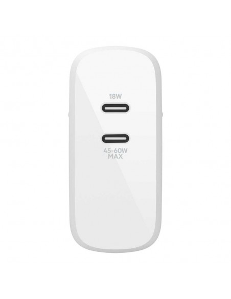 Adaptaeur Secteur Belkin 63W 2*USB-C - Blanc