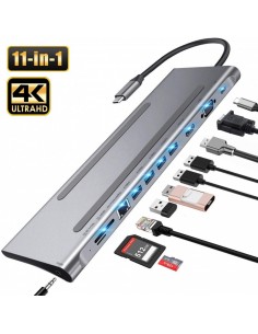 Dock USB-C T'nB 11 en 1 Aluminum