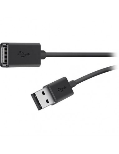 Câble de Rallonge USB 2.0 4.8m  Belkin, USB-A (M) vers USB-A (F) - Noir