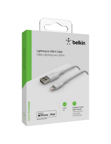 Cable Lightning Vers USB-A Belkin 1m - Blanc