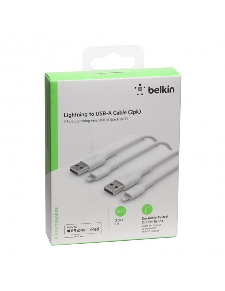 Cable Lightning Vers USB-A Belkin 1m - Blanc