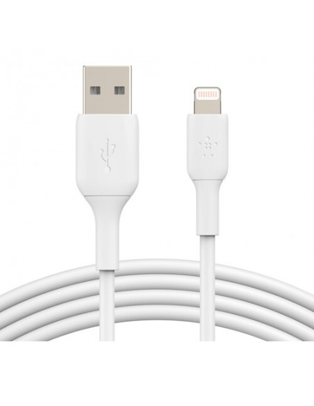 Câble Lightning Vers USB-A Belkin 1m (Pack de 2) - Blanc