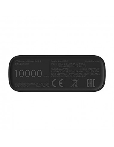 Power Bank Redmi 10000 mAh Ultra Compacte - Noir