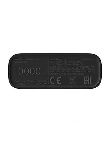 Power Bank Redmi 10000 mAh Ultra Compacte - Noir