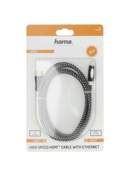 Cable HDMI Hama  Ethernet Haute Vitesse 4K Ultra HD 1.5m