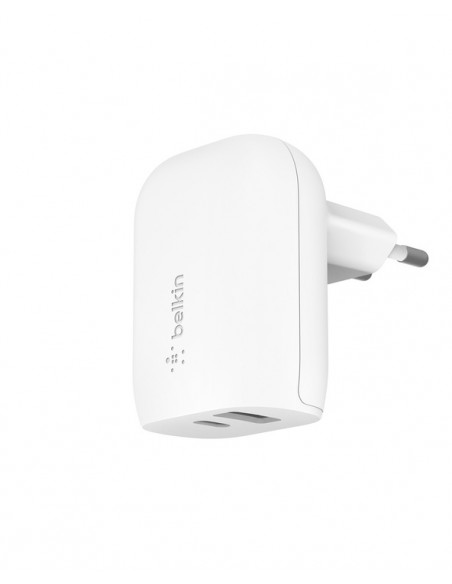 Chargeur Rapide Secteur Belkin 32W (20W USB-C / 12W USB-A) - Blanc