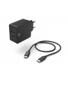 Chargeur HAMA USB-C / USB-A 30W - Noir