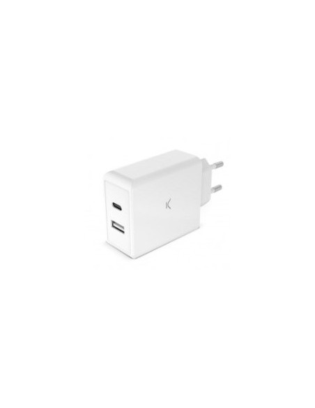 Chargeur Ultra-Rapide Secteur KSIX USB-C 65W - Blanc