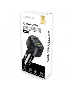 Chargeur Voiture Traxdata Avec double Port USB-C 20W + USB 38W Fast Charger 2
