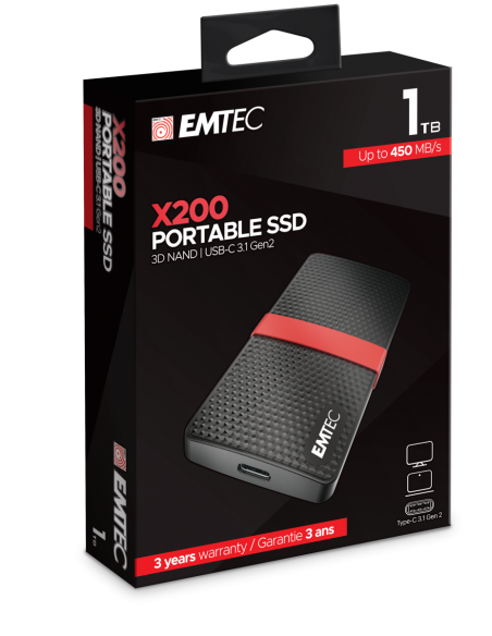 SSD Portable EMTEC 1TB USB-C 3.2 Gen2 X200