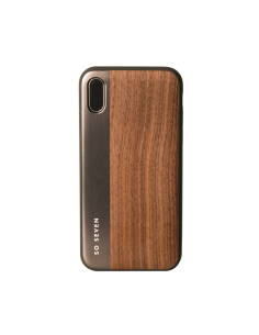 COQUE SO SEVEN BOIS + METAL IPHONE X/XS - GREY
