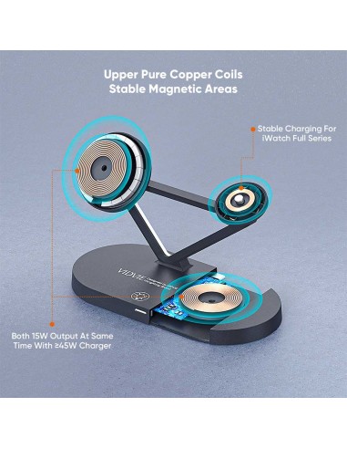 Station De Charge Vidvie Magnétique 5 en 1 -...