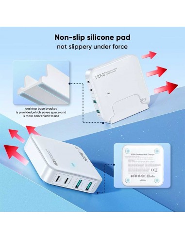 Multi Chargeur VIDVIE 2*Ports USB/ 2*Type-C...