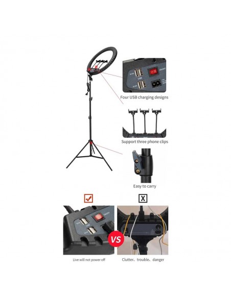 Selfie Ring Light Professionnel FM-21R 21"