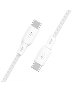 Câble USB-C Vers USB-C Belkin 100W 2M - Blanc