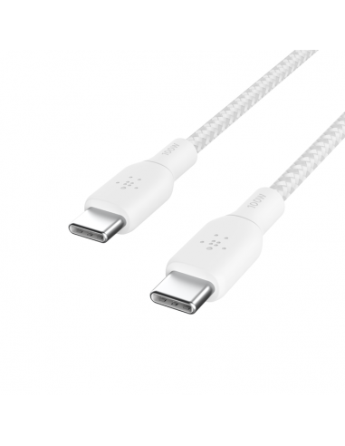Câble USB-C Vers USB-C Belkin 100W 2M - Blanc
